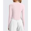 image:imageG4Free Lightbreeze Womens UPF 50 Long Sleeve Rash Guard Quick Dry Crop Workout Tops Thumbholes Sun Shirts Running AthleticSmoky Blush