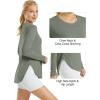 image:imageG4Free Womens UPF 50 UV Shirts Long Sleeve Workout Sun Shirt Outdoor Gym Hiking Tops Quick Dry Lightweight Casual YogaGray Olive
