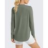 image:imageG4Free Womens UPF 50 UV Shirts Long Sleeve Workout Sun Shirt Outdoor Gym Hiking Tops Quick Dry Lightweight Casual YogaGray Olive