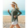 image:imageG4Free Womens UPF 50 UV Shirts Long Sleeve Workout Sun Shirt Outdoor Gym Hiking Tops Quick Dry Lightweight Casual YogaGray Olive
