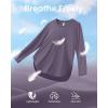 image:imageG4Free Womens UPF 50 UV Shirts Long Sleeve Workout Sun Shirt Outdoor Gym Hiking Tops Quick Dry Lightweight Casual YogaGray Purple