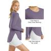 image:imageG4Free Womens UPF 50 UV Shirts Long Sleeve Workout Sun Shirt Outdoor Gym Hiking Tops Quick Dry Lightweight Casual YogaGray Purple