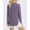 image:imageG4Free Womens UPF 50 UV Shirts Long Sleeve Workout Sun Shirt Outdoor Gym Hiking Tops Quick Dry Lightweight Casual YogaGray Purple
