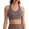 image:imageG4Free BareFeel Racerback Sports Bra for Women  Scoop Neck Workout Tank Top Casual Yoga Non PaddedTaupe