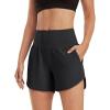 image:imageG4Free Chillwhisp Womens Athletic Shorts 4 High Waisted Lightweight Running Shorts with PocketsBlack1