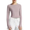 image:imageG4Free Lightbreeze Womens UPF 50 Long Sleeve Rash Guard Quick Dry Crop Workout Tops Thumbholes Sun Shirts Running AthleticGray Lilac