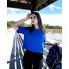 image:imageG4Free Short Sleeve Crop Workout Tops for Women Loose Fit Cotton Basic TShirtsBlue