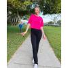 image:imageG4Free Short Sleeve Crop Workout Tops for Women Loose Fit Cotton Basic TShirtsHot Pink