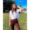 image:imageG4Free Short Sleeve Crop Workout Tops for Women Loose Fit Cotton Basic TShirtsWhite