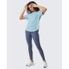 image:imageG4Free Short Sleeve Workout Tops for Women Athletic TShirts Lightweight Yoga Running Tee TopPure Light Blue