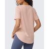 image:imageG4Free Short Sleeve Workout Tops for Women Athletic TShirts Lightweight Yoga Running Tee TopPure Pink