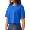 image:imageG4Free Short Sleeve Crop Workout Tops for Women Loose Fit Cotton Basic TShirtsBlue