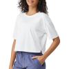 image:imageG4Free Short Sleeve Crop Workout Tops for Women Loose Fit Cotton Basic TShirtsWhite