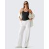 image:imageG4Free BareFeel Built in Bra Camisole Tops Yoga Workout Removable Padded Cami Spaghetti Strap Pilates Tank TopBlack