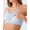 image:imageG4Free BareFeel Built in Bra Camisole Tops Yoga Workout Removable Padded Cami Spaghetti Strap Pilates Tank TopLight Denim