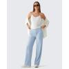 image:imageG4Free BareFeel Built in Bra Camisole Tops Yoga Workout Removable Padded Cami Spaghetti Strap Pilates Tank TopPure White