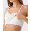 image:imageG4Free BareFeel Built in Bra Camisole Tops Yoga Workout Removable Padded Cami Spaghetti Strap Pilates Tank TopPure White