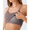 image:imageG4Free BareFeel Built in Bra Camisole Tops Yoga Workout Removable Padded Cami Spaghetti Strap Pilates Tank TopTaupe