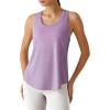 image:imageG4Free Racerback Womens Workout Tank Tops Scoop Neck Hip Length Muscle Top Soft Loose Fit for Gym Athletic TanksLight Purple