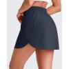 image:imageG4Free A Line Golf Skirts for Women 15 Elastic High Waisted Tennis Skorts Soft Casual Athletic Inner Shorts 4 PocketsDark Navy