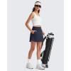 image:imageG4Free A Line Golf Skirts for Women 15 Elastic High Waisted Tennis Skorts Soft Casual Athletic Inner Shorts 4 PocketsDark Navy