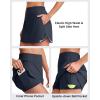 image:imageG4Free A Line Golf Skirts for Women 15 Elastic High Waisted Tennis Skorts Soft Casual Athletic Inner Shorts 4 PocketsDark Navy