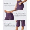 image:imageG4Free Capri Pants for Women 14 Knee Length Wide Leg Yoga Capris Dressy Casual Summer Crop Pants with PocketsGrape Purple