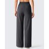 image:imageG4Free Chillwhisp Lightweight Drawstring Wide Leg Pants for Women Side Slit Flowy Palazzo Pants Summer CasualBlack
