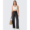 image:imageG4Free Chillwhisp Lightweight Drawstring Wide Leg Pants for Women Side Slit Flowy Palazzo Pants Summer CasualBlack