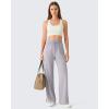 image:imageG4Free Chillwhisp Lightweight Drawstring Wide Leg Pants for Women Side Slit Flowy Palazzo Pants Summer CasualChime Gray