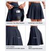 image:imageG4Free Wide Pleated Women Tennis Skirts High Waisted Golf Skorts Lightweight Casual Cute Athletic Builtin Shorts PocketsDark Navy