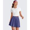 image:imageG4Free Wide Pleated Women Tennis Skirts High Waisted Golf Skorts Lightweight Casual Cute Athletic Builtin Shorts PocketsDusky Purple