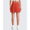 image:imageG4Free Wide Pleated Women Tennis Skirts High Waisted Golf Skorts Lightweight Casual Cute Athletic Builtin Shorts PocketsRust Orange