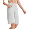 image:imageG4Free EverGoing Womens Bermuda Shorts with Pockets 10  Knee Length Athletic Casual Long ShortsLight Gray