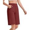 image:imageG4Free EverGoing Womens Bermuda Shorts with Pockets 10  Knee Length Athletic Casual Long ShortsWine