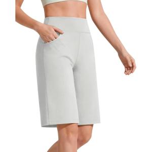 image:imageG4Free EverGoing Womens Bermuda Shorts with Pockets 10  Knee Length Athletic Casual Long ShortsLight Gray