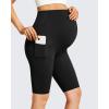 image:imageG4Free Barefeel Maternity Biker Shorts with Pockets Over The Belly Legging Pregnancy Yoga Pants Athletic Workout 5 85Black