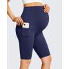 image:imageG4Free Barefeel Maternity Biker Shorts with Pockets Over The Belly Legging Pregnancy Yoga Pants Athletic Workout 5 85Royal Blue