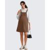 image:imageG4Free EverGoing Maternity Overall Dress Adjustable Straps Pregnancy Jumpsuits Dresses with Pockets Casual WorkDark Coffee