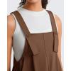 image:imageG4Free EverGoing Maternity Overall Dress Adjustable Straps Pregnancy Jumpsuits Dresses with Pockets Casual WorkDark Coffee