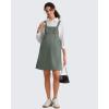 image:imageG4Free EverGoing Maternity Overall Dress Adjustable Straps Pregnancy Jumpsuits Dresses with Pockets Casual WorkGray Sage