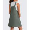 image:imageG4Free EverGoing Maternity Overall Dress Adjustable Straps Pregnancy Jumpsuits Dresses with Pockets Casual WorkGray Sage