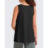 image:imageG4Free Lyocell Side Slits Maternity Tank Tops Crewneck Pregnancy Sleeveless Workout Shirts Loose FitBlack