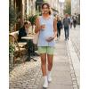 image:imageG4Free Lyocell Side Slits Maternity Tank Tops Crewneck Pregnancy Sleeveless Workout Shirts Loose FitLight Denim