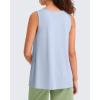 image:imageG4Free Lyocell Side Slits Maternity Tank Tops Crewneck Pregnancy Sleeveless Workout Shirts Loose FitLight Denim