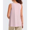 image:imageG4Free Lyocell Side Slits Maternity Tank Tops Crewneck Pregnancy Sleeveless Workout Shirts Loose FitLight Pink