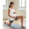 image:imageG4Free Lyocell Side Slits Maternity Tank Tops Crewneck Pregnancy Sleeveless Workout Shirts Loose FitPure White