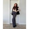 image:imageG4Free ShiftReady Maternity Pants with Pockets Casual Over The Belly Pregnancy Wide Leg Daily TrousersDark Gray