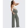 image:imageG4Free ShiftReady Maternity Pants with Pockets Casual Over The Belly Pregnancy Wide Leg Daily TrousersGray Sage