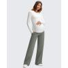 image:imageG4Free ShiftReady Maternity Pants with Pockets Casual Over The Belly Pregnancy Wide Leg Daily TrousersGray Sage